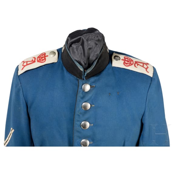 A tunic for enlisted men in the Oldenburg Dragoon Regiment No. 19, circa 1900