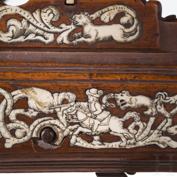 A German Kulissenschnepper or slurbow, Halle, dated 1718