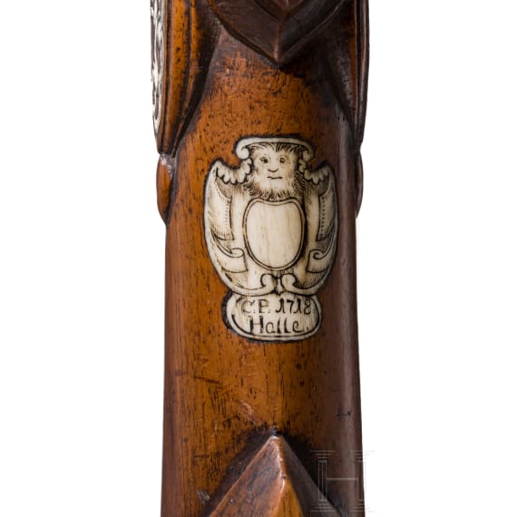 A German Kulissenschnepper or slurbow, Halle, dated 1718