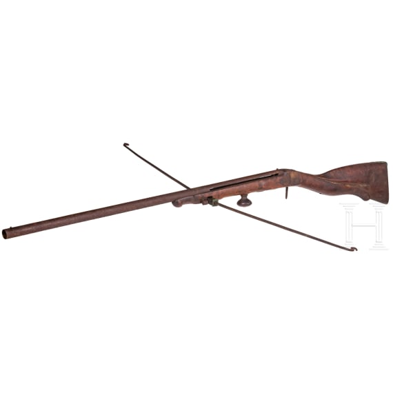 A German rifle crossbow and two air rifles, 19th/20th century
