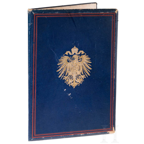Privy Councillor Wilhelm Selkmann (1818 - 1913) - a decorative certificate of the Bundesrat on the retirement of the Oldenburg representative on April 1, 1901