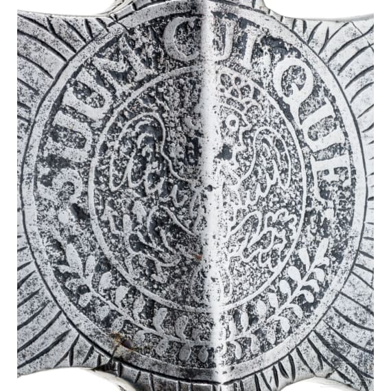 An etched halberd head of the Swiss Guard of Friedrich III, Elector of Brandenburg and King in Prussia (1657 - 1713)