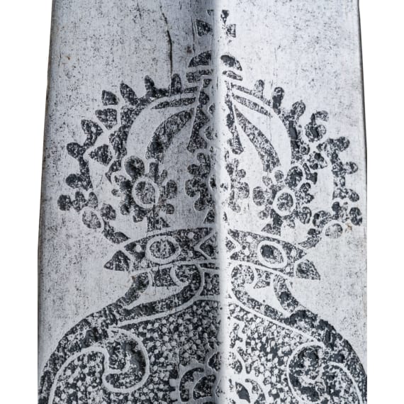 An etched halberd head of the Swiss Guard of Friedrich III, Elector of Brandenburg and King in Prussia (1657 - 1713)