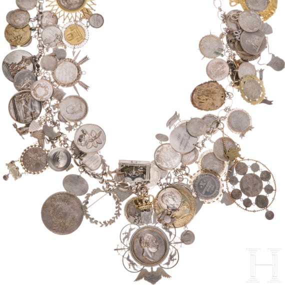 A silver Marksman King's chain for a Munich crossbow shooting society champion (Balestersch&uuml;tzen), circa 1820-70