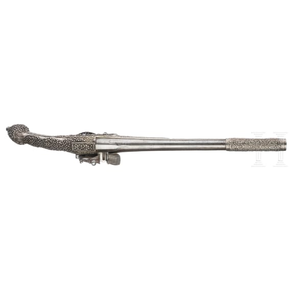 A silver mounted Montenegro Miquelet-pistol, ca. 1820
