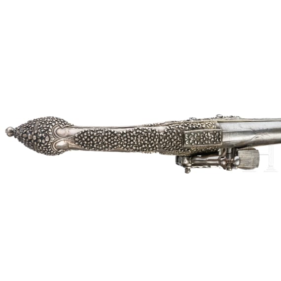 A silver mounted Montenegro Miquelet-pistol, ca. 1820
