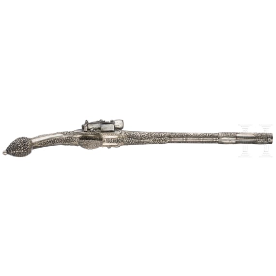 A silver mounted Montenegro Miquelet-pistol, ca. 1820