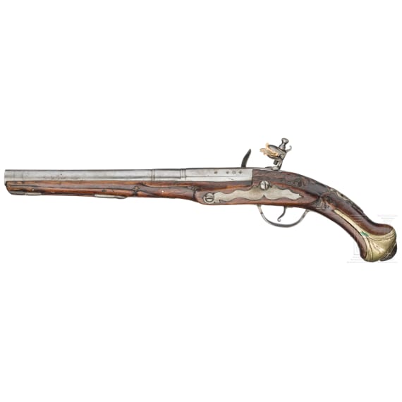 An Oriental flintlock pistol, circa 1830