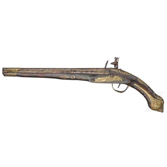 A Balkan Turkish flintlock pistol, circa 1830