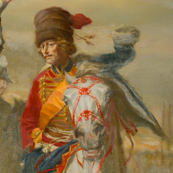 Painting of Frederick the Great on horseback after Wilhelm Camphausen
