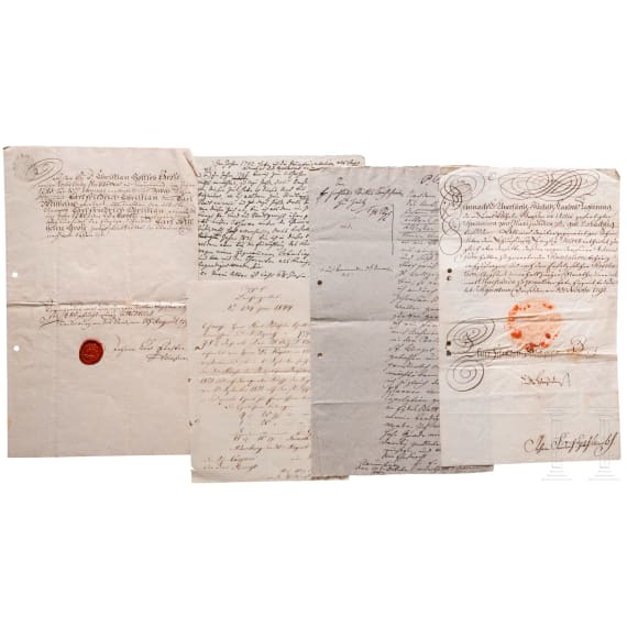 King Friedrich Wilhelm II of Prussia (1770 - 1840) - a signed promotion document for Carl Wilhelm Grosse of Naumburg, dated 1817