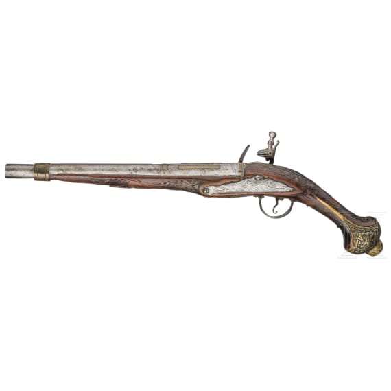 A Balkan Turkish flintlock pistol, circa 1850
