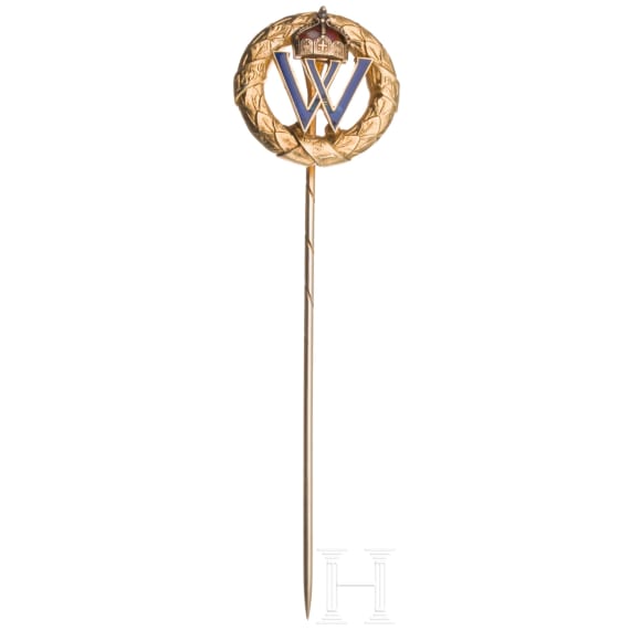 Kaiser Wilhelm II &ndash; a gold presentation pin dated 27 January 1929