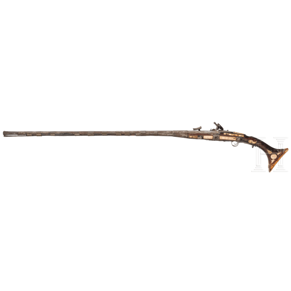 A Moroccan flintlock rifle, mid-19th century