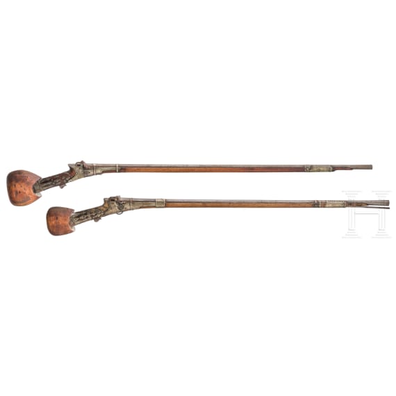 Two matchlock rifles, Yemen, 19th century