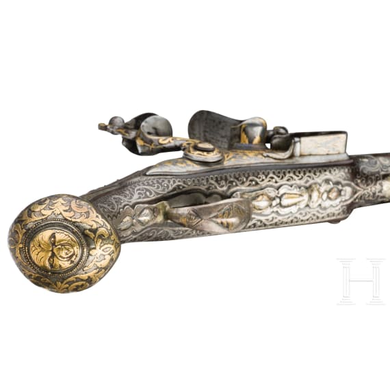 A distinguished pair of Ottoman flintlock pistols, possibly Tunisian, circa 1800-1820