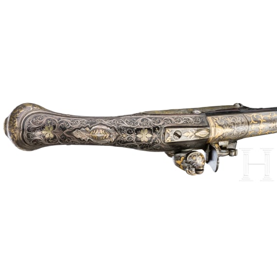 A distinguished pair of Ottoman flintlock pistols, possibly Tunisian, circa 1800-1820