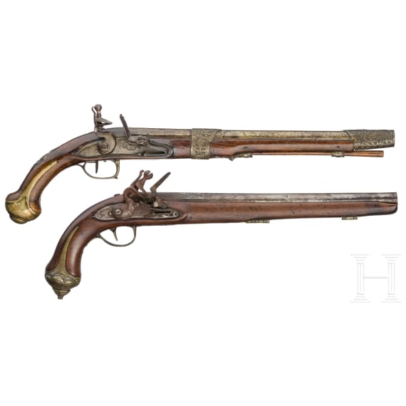 Two oriental flintlock pistols, circa 1800