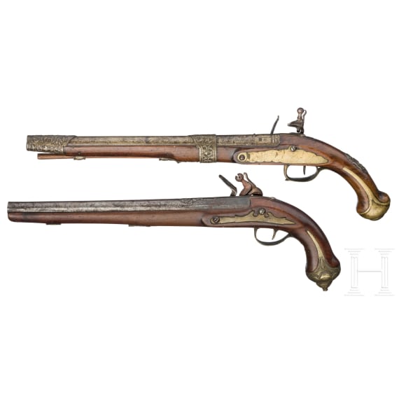 Two oriental flintlock pistols, circa 1800