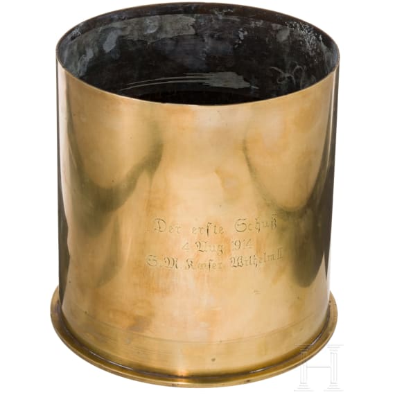 Kaiser Wilhelm II &ndash; a gift of honour &bdquo;The first shot - 4 Aug. 1914" from a German artillery unit