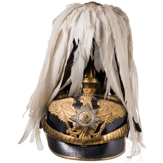 A helmet for a Prussian general, with parade plume, from 1897 onwards