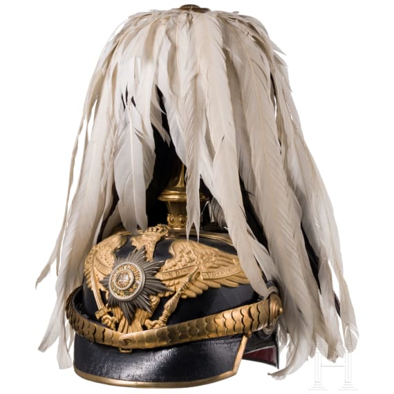 A helmet for a Prussian general, with parade plume, from 1897 onwards