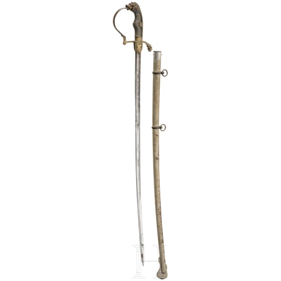 Damascus lion's head sabre for officers, circa 1900