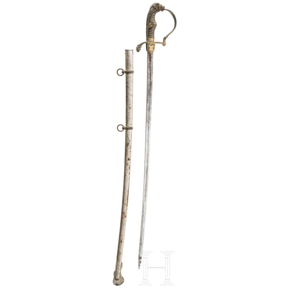 Damascus lion's head sabre for officers, circa 1900