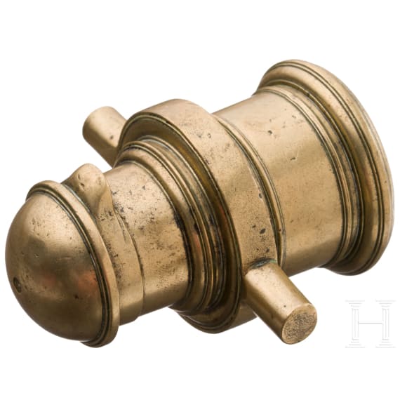 Miniature brass mortar, 18th century