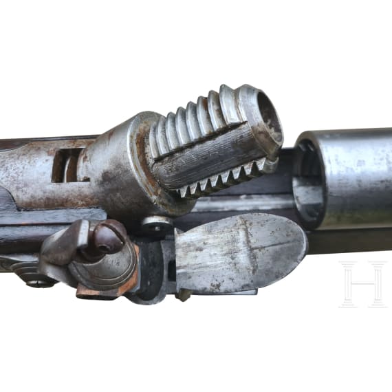 Replica of a flintlock breech-loading wall rifle, 20th century