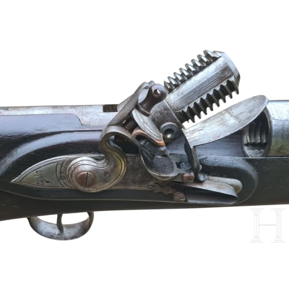 Replica of a flintlock breech-loading wall rifle, 20th century