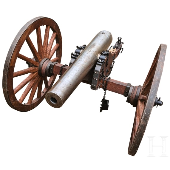 A replica of an American Civil War cannon based on Rodman's design from 1863, on a scale of 1:2.5, second half of the 20th century