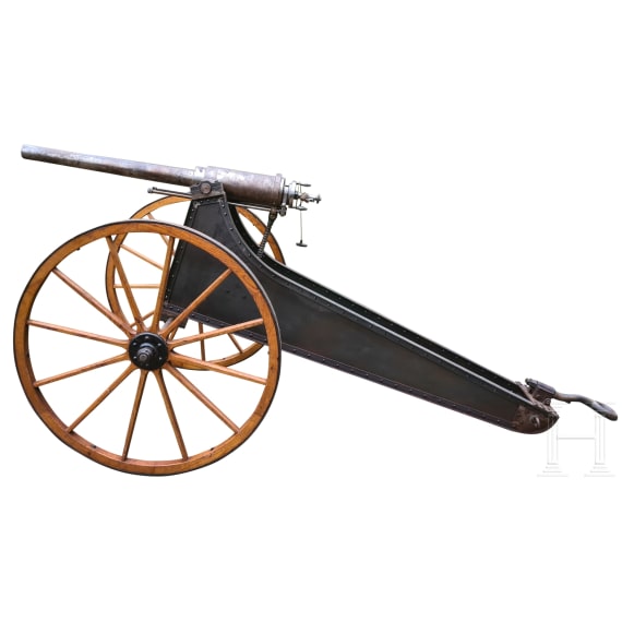A percussion breech-loading cannon with conical screw breechblock, second half of the 20th century