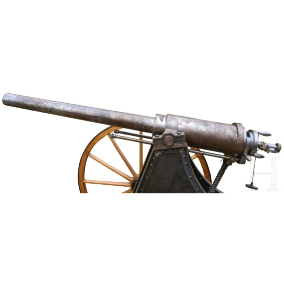 A percussion breech-loading cannon with conical screw breechblock, second half of the 20th century