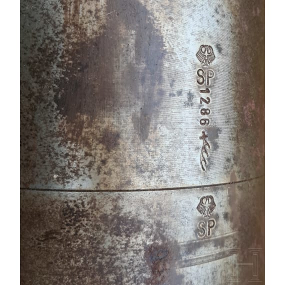 A percussion breech-loading cannon with conical screw breechblock, second half of the 20th century