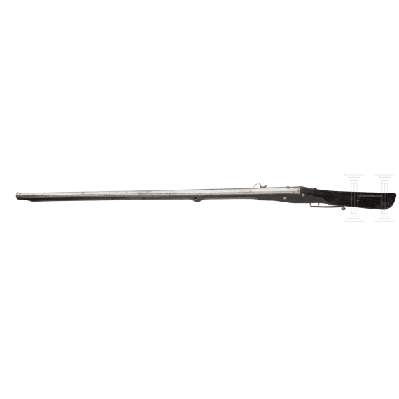 A heavy German rampart rifle with combined wheel and matchlock, circa 1570