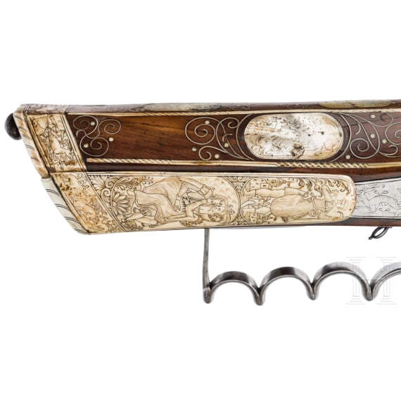 A heavy bone-inlaid wheellock rifle, Nuremberg, circa 1620