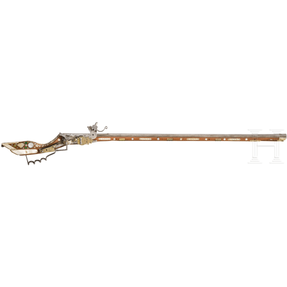 A Silesian wheellock rifle (tschinke), circa 1650