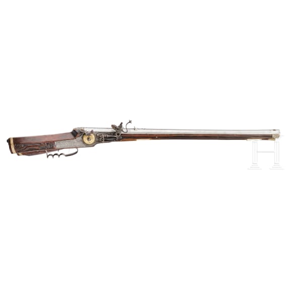 A German wheellock rifle by Pierre in &Ouml;tting, circa 1650