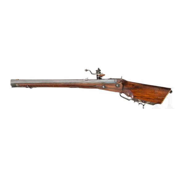 A German wheel lock rifle, circa 1750
