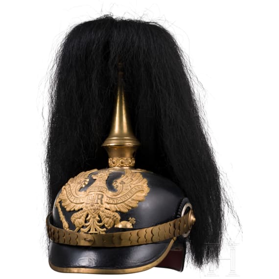 A helmet for infantry officers with parade bush, circa 1900