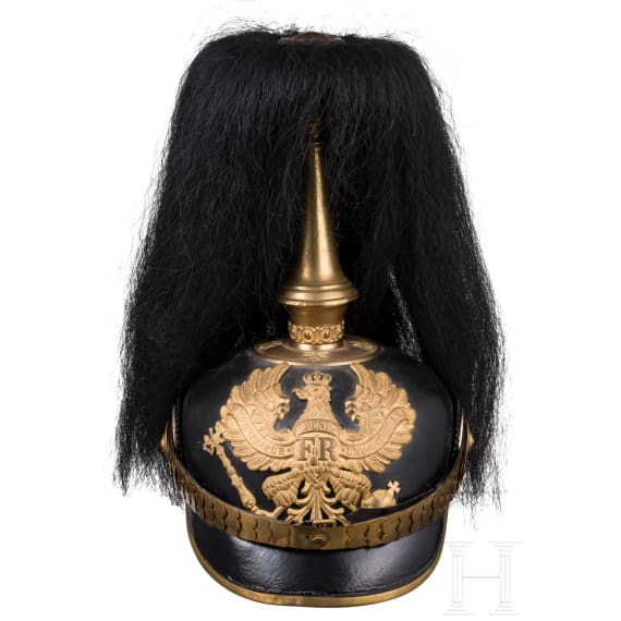 A helmet for infantry officers with parade bush, circa 1900
