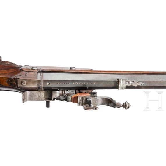 A German wheel lock rifle, circa 1750