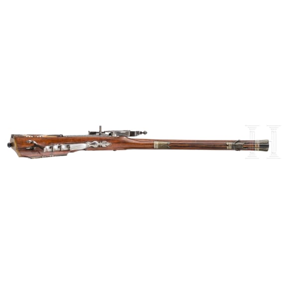 A German wheel lock rifle, circa 1750