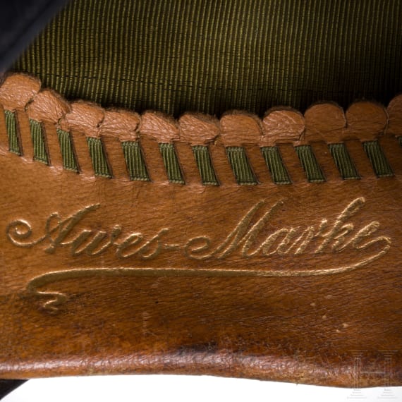 A helmet for infantry officers with parade bush, circa 1900
