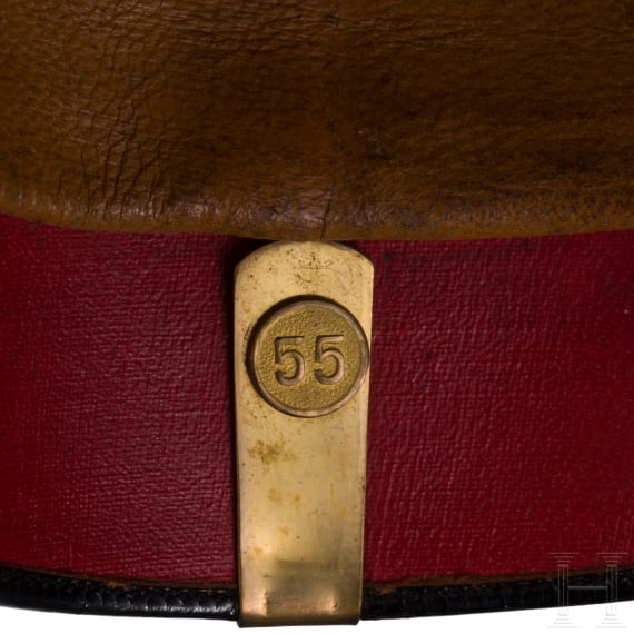 A helmet for infantry officers with parade bush, circa 1900