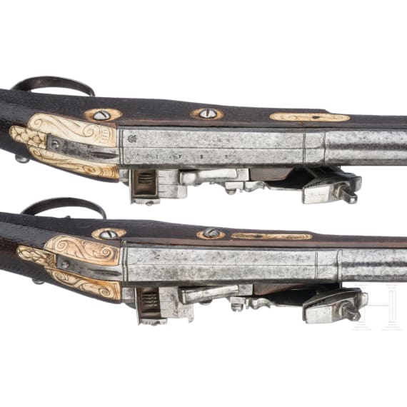 A pair of wheellock puffers for enlisted men of the Saxon Electorate Palace Life Guard (2nd model), circa 1580/90
