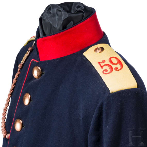 A tunic for enlisted men in Infantry Regiment No. 59, circa 1900