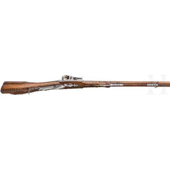 A South German flintlock rifle, circa 1710