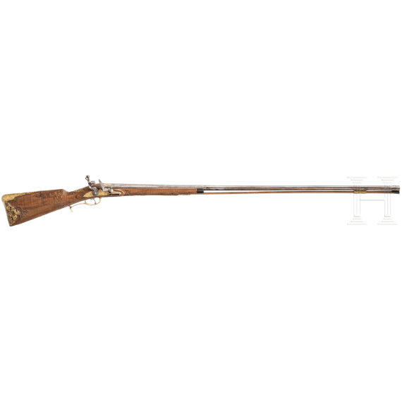 A fine princely flintlock shotgun from the armoury of Max Emanuel, Elector of Bavaria, circa 1715 and later